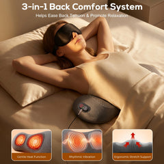 Lumbar pillow showing heat and vibration features