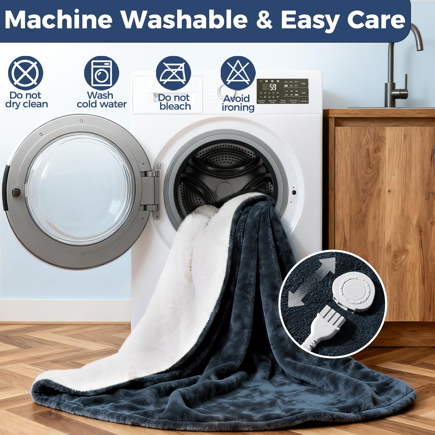 Portable heated blanket suitable for car trips