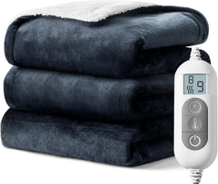 Heated Blanket soft flannel fabric close up