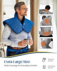 Back neck heating pad with neck shoulder coverage 22x37