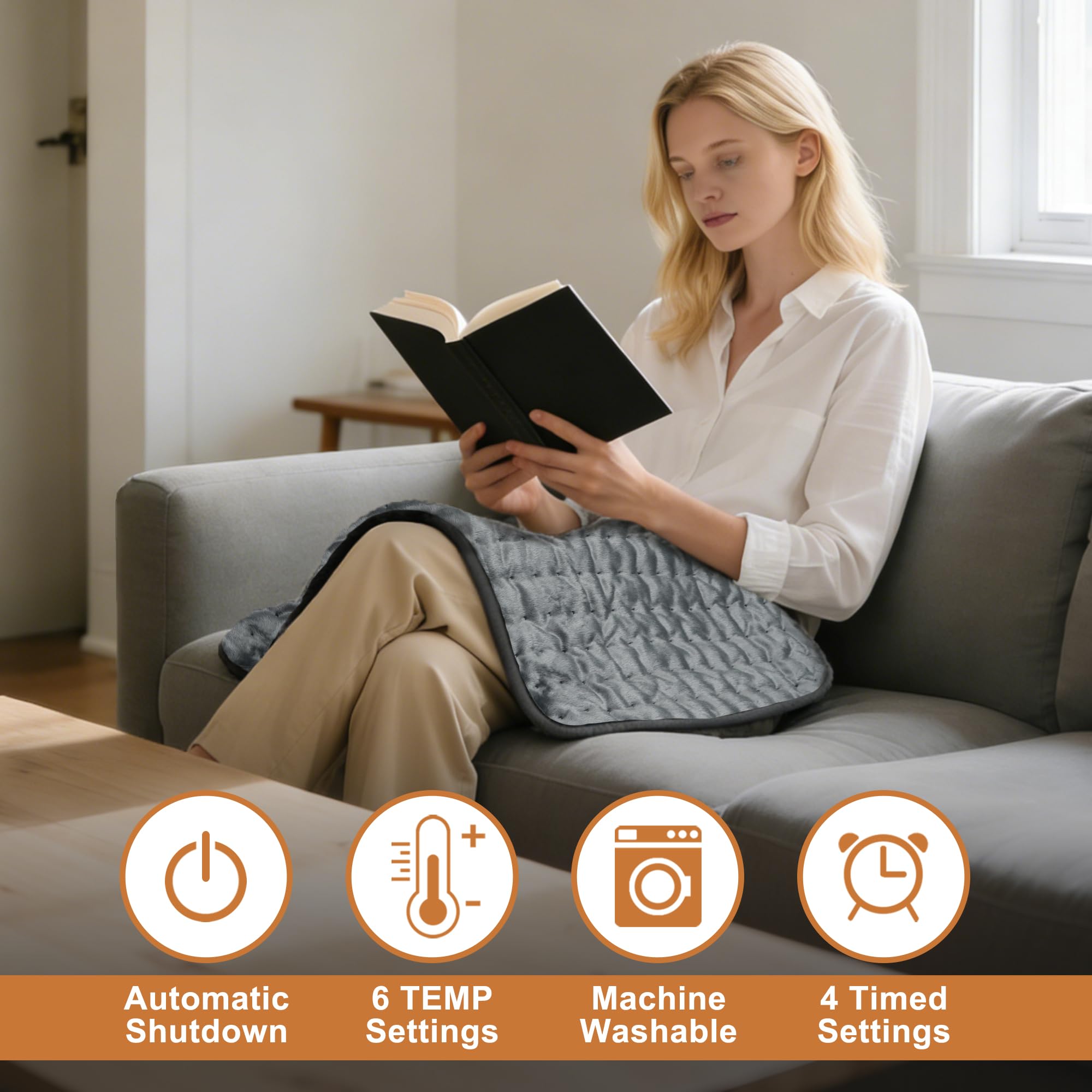 Easy to clean heating pad wash below 30C