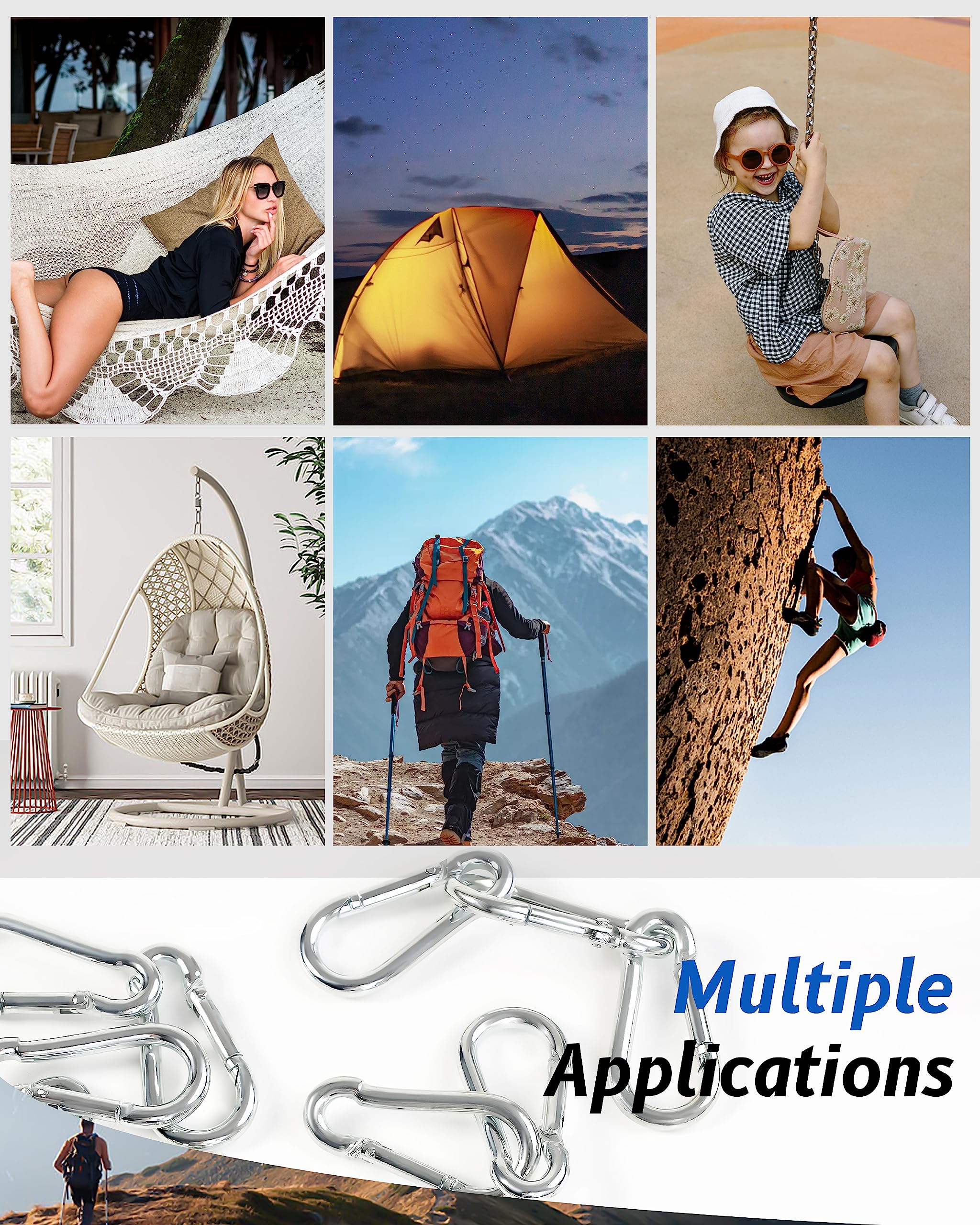 Heavy duty locking carabiner suitable for climbing