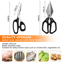 stainless steel kitchen shears blades close up