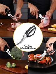 Ergonomic anti slip handle on kitchen shears
