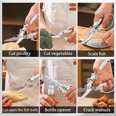 heavy duty poultry scissors cutting through bones