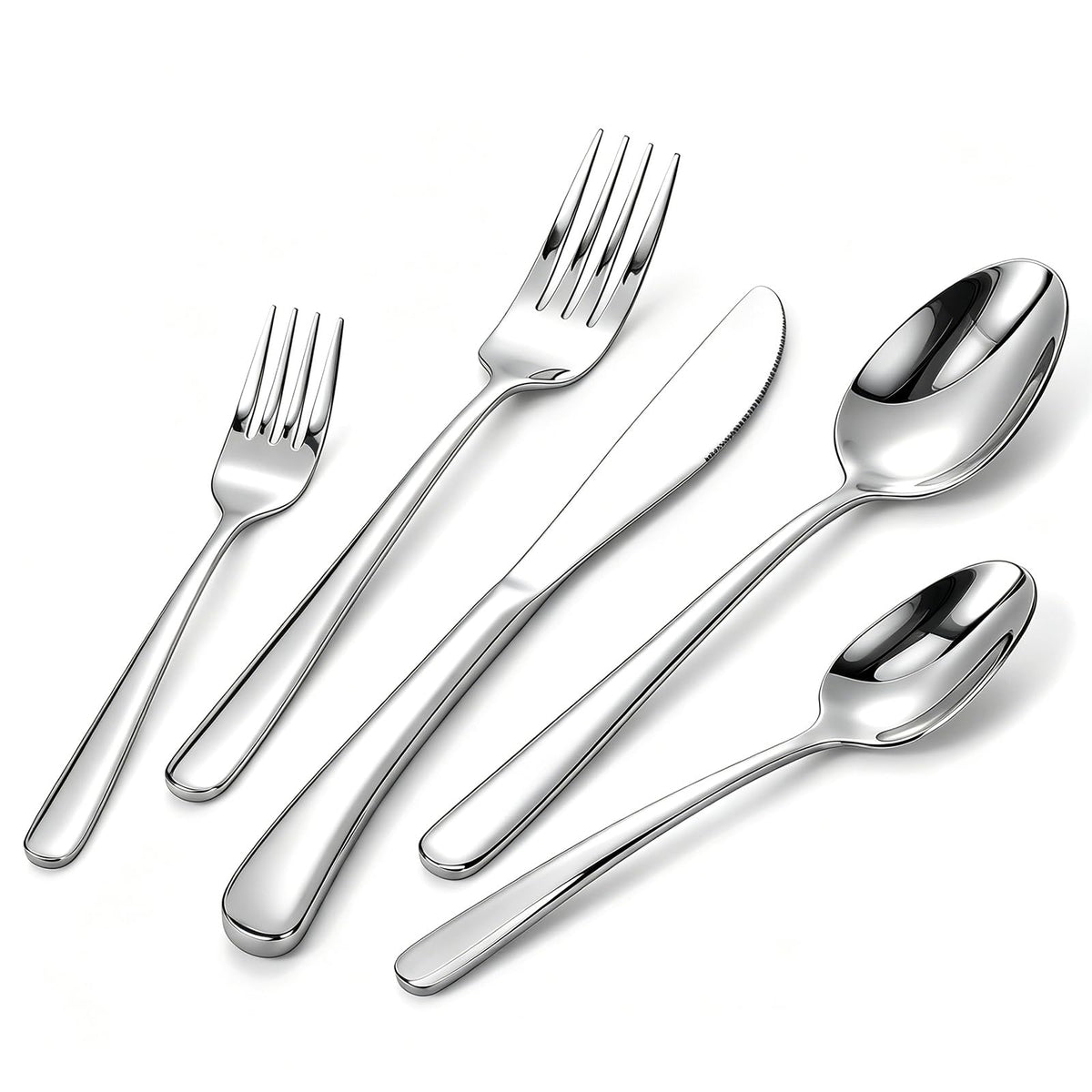 heavy duty stainless steel flatware set 20-piece for 4