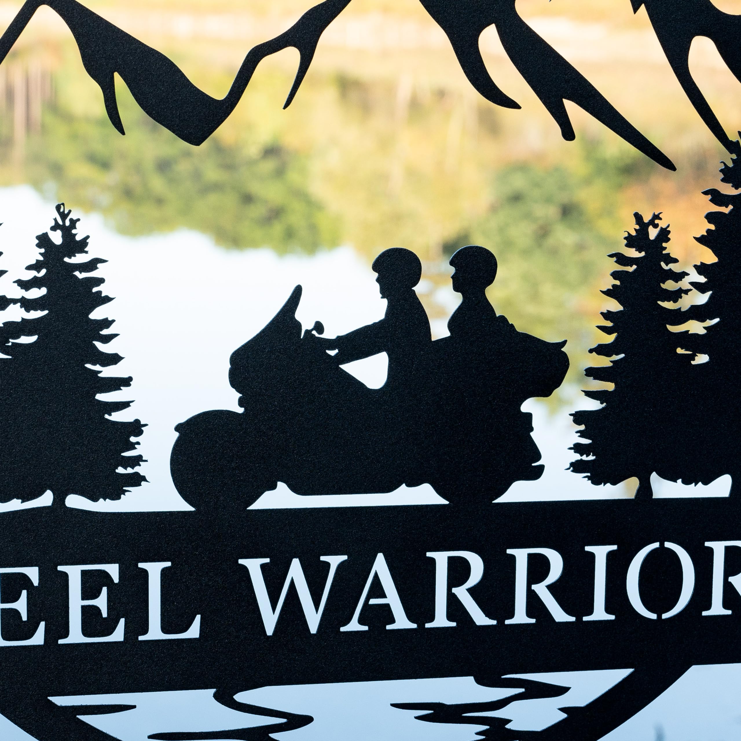Weather resistant powder coated finish on sign