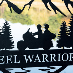 Weather resistant powder coated finish on sign