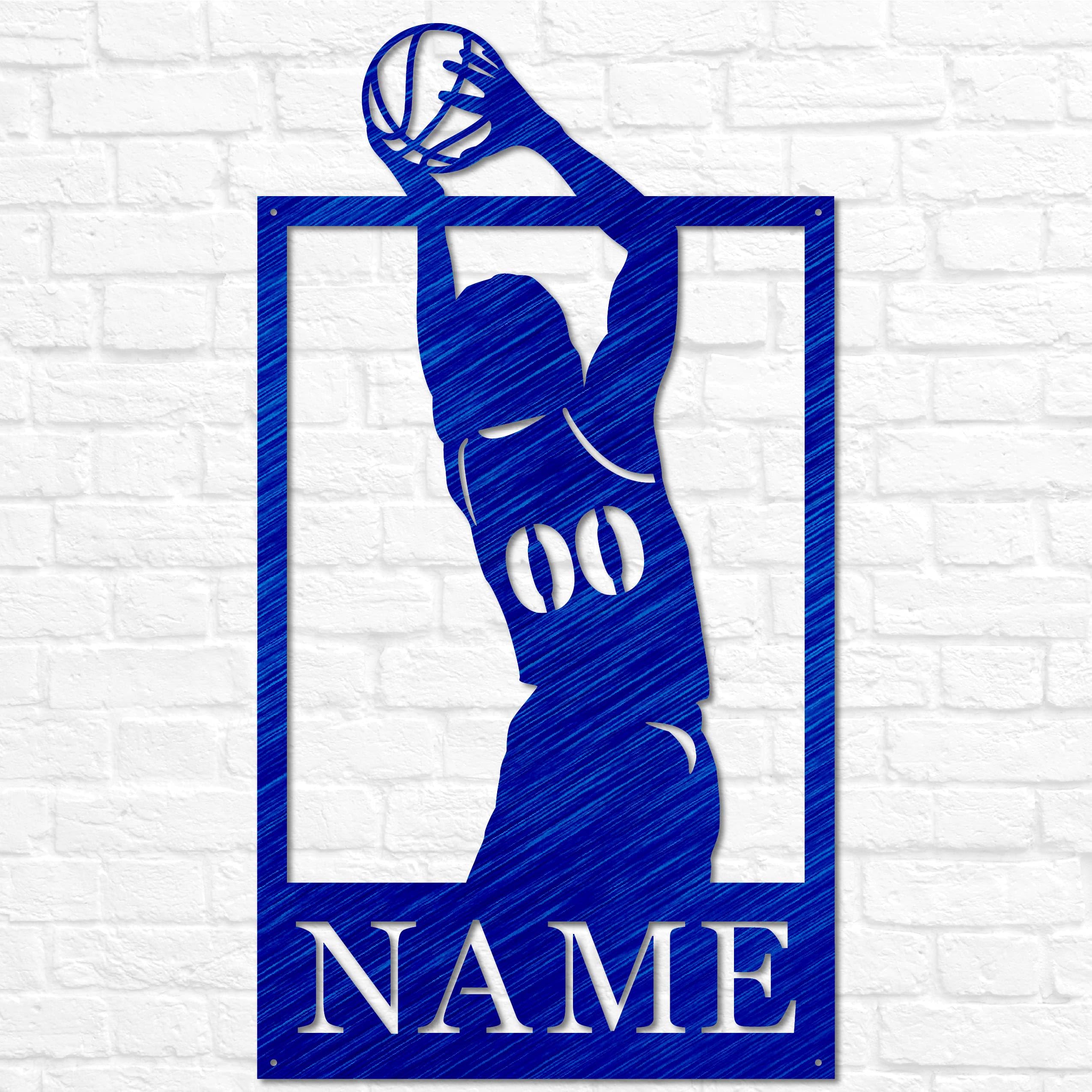 Athlete name sign as basketball wall art