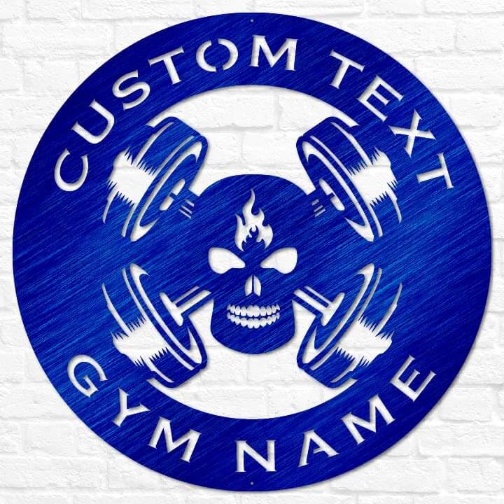 Heavy duty steel construction sign for gym