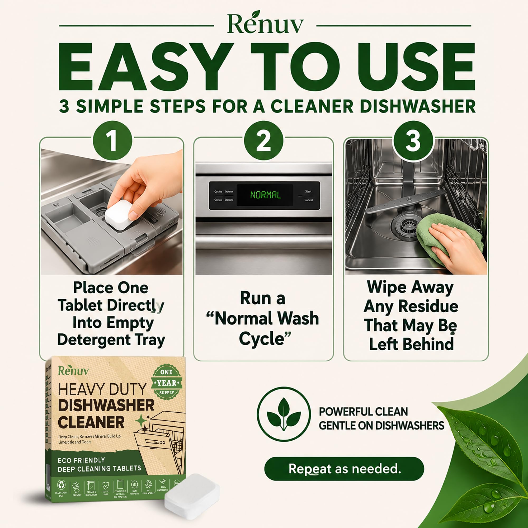 Hard water lime scale calcium removal action graphic