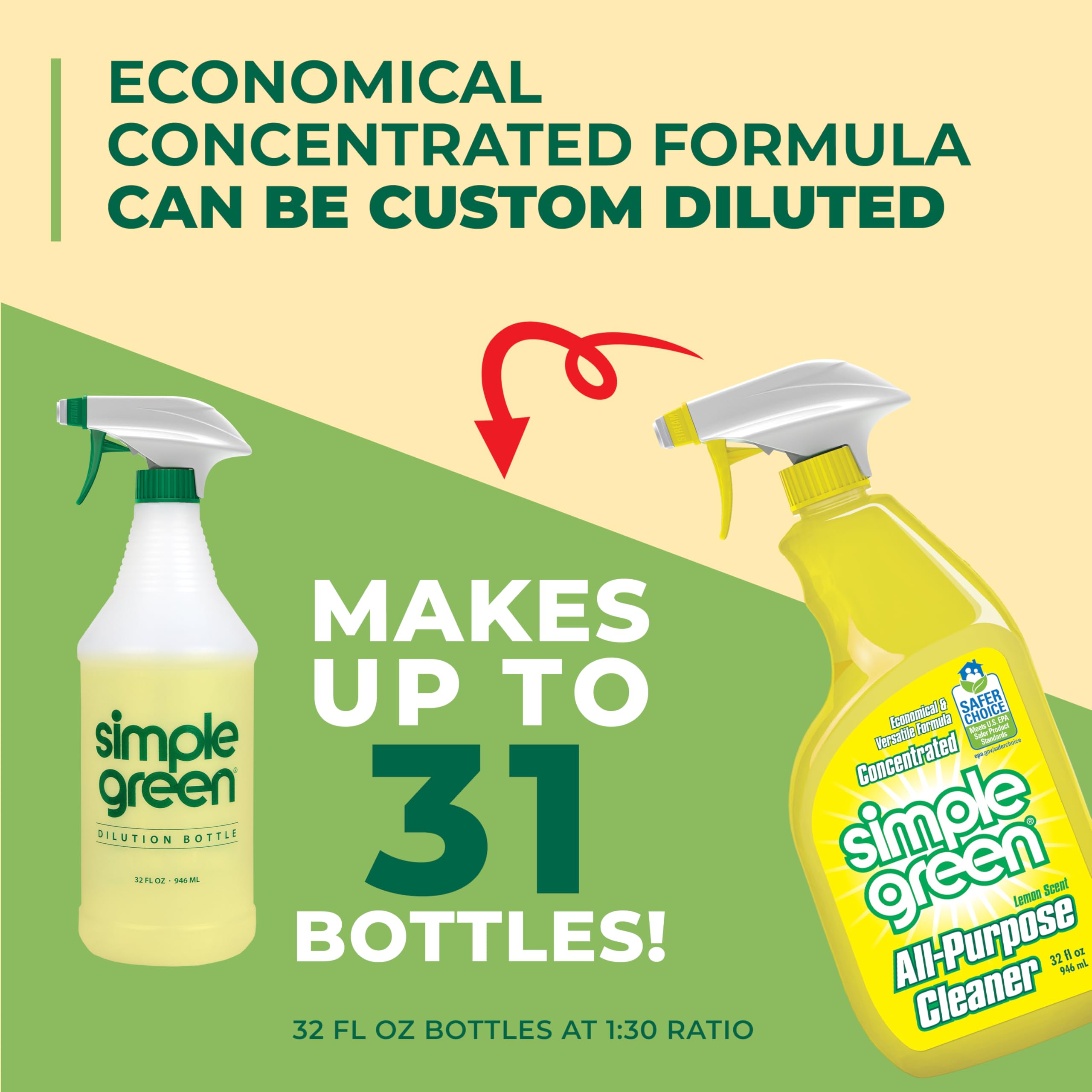 Heavy-mess stain removal all-purpose cleaner bottle