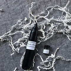 Black taper ritual candle witch candle by Hecate Rising image