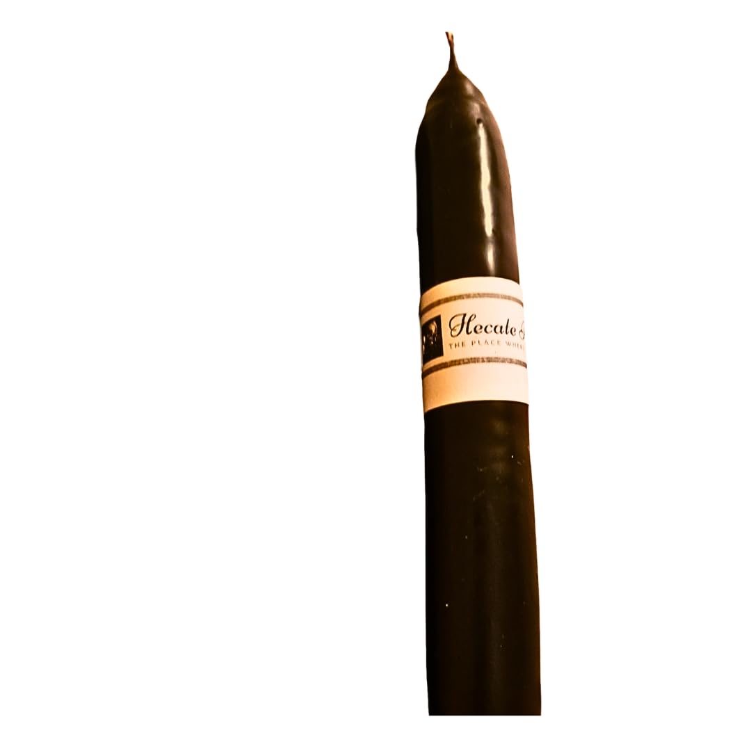 Hecate Rising Handmade Black Taper Candle product image