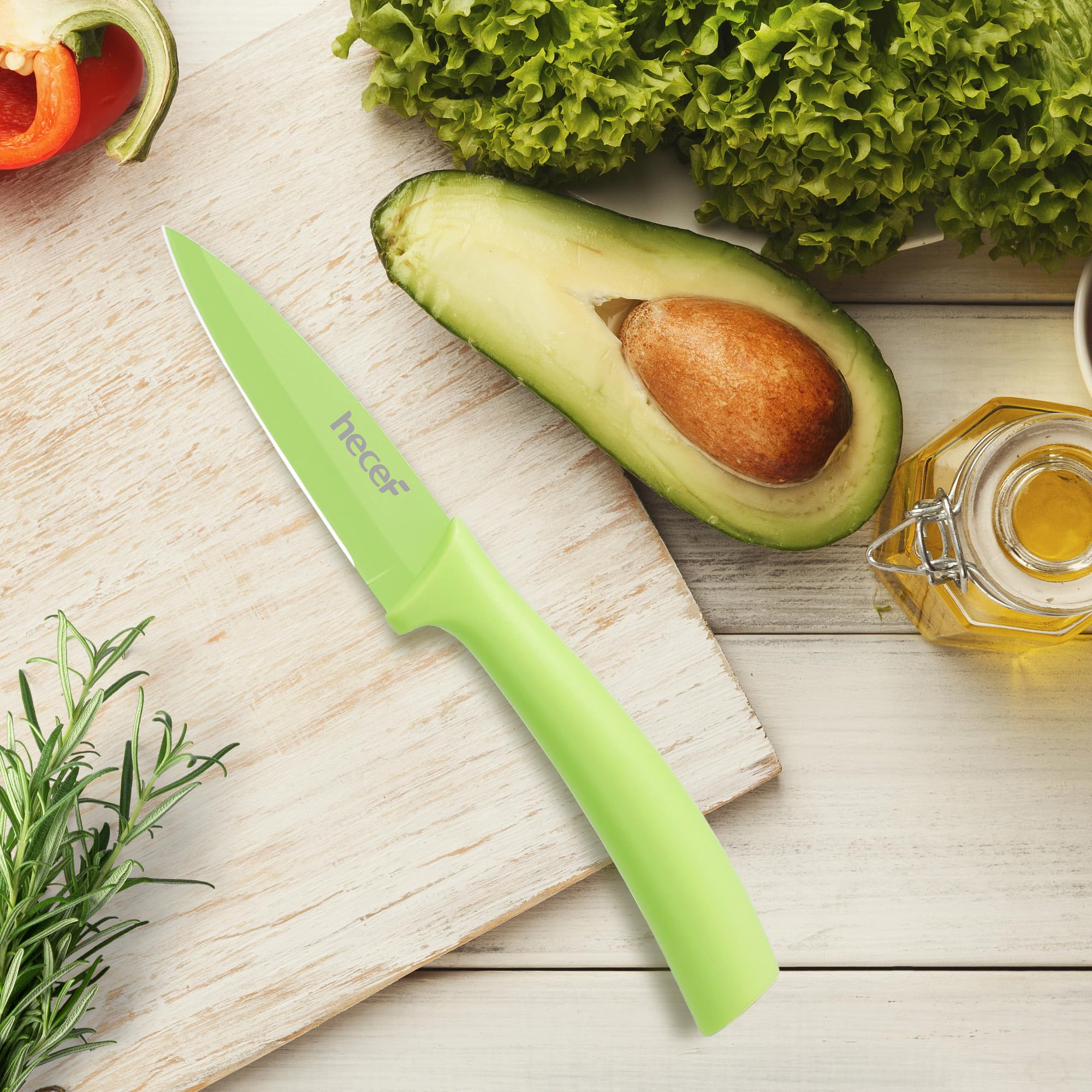 Stainless steel knives with PP+TPR handles by hecef