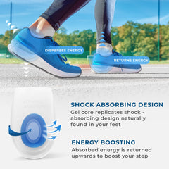 Medical-grade silicone heel cups close up product image