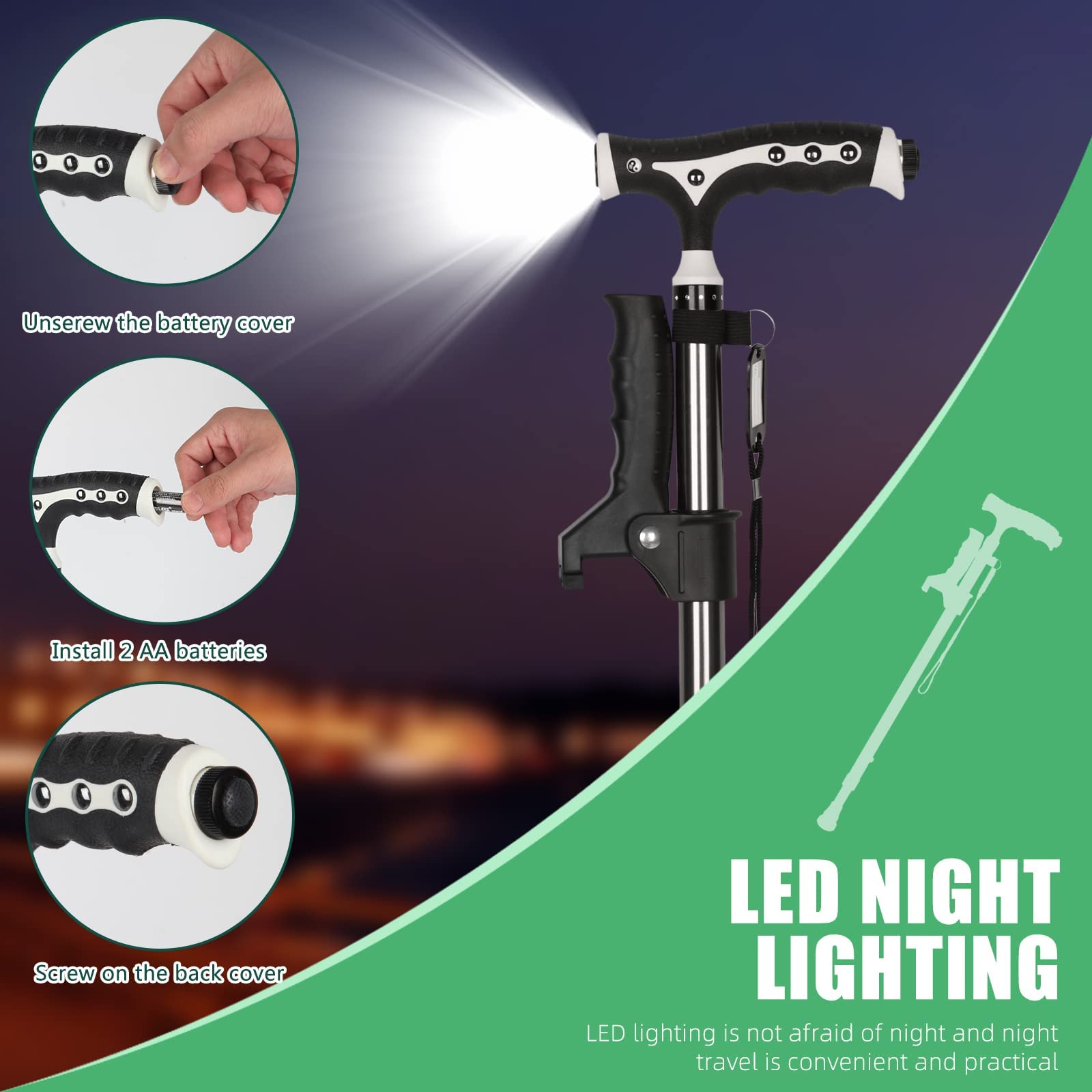 Height adjustable walking cane mechanism