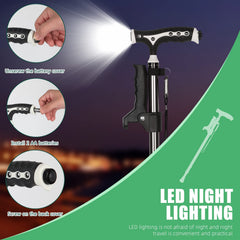 Height adjustable walking cane mechanism