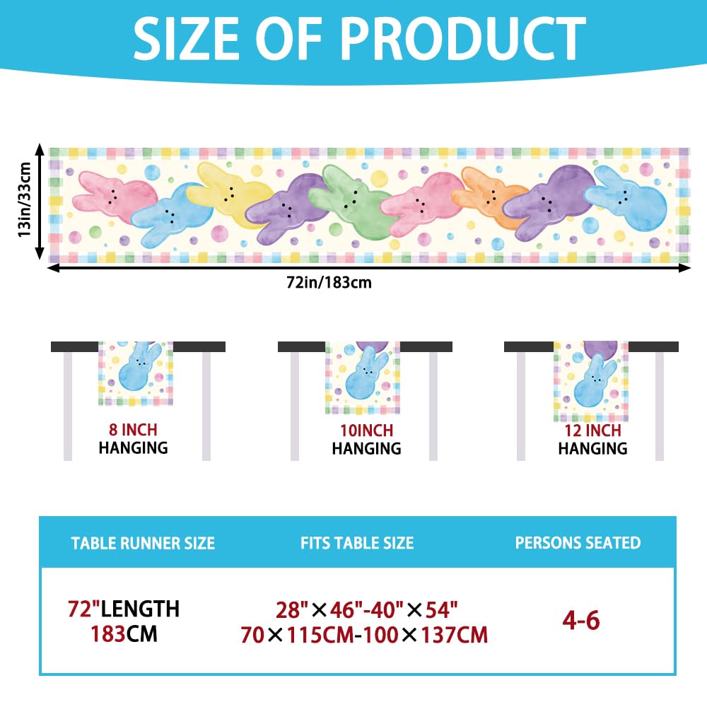 13x72 inch Easter Rabbit Table Runner by Heirloom Haven