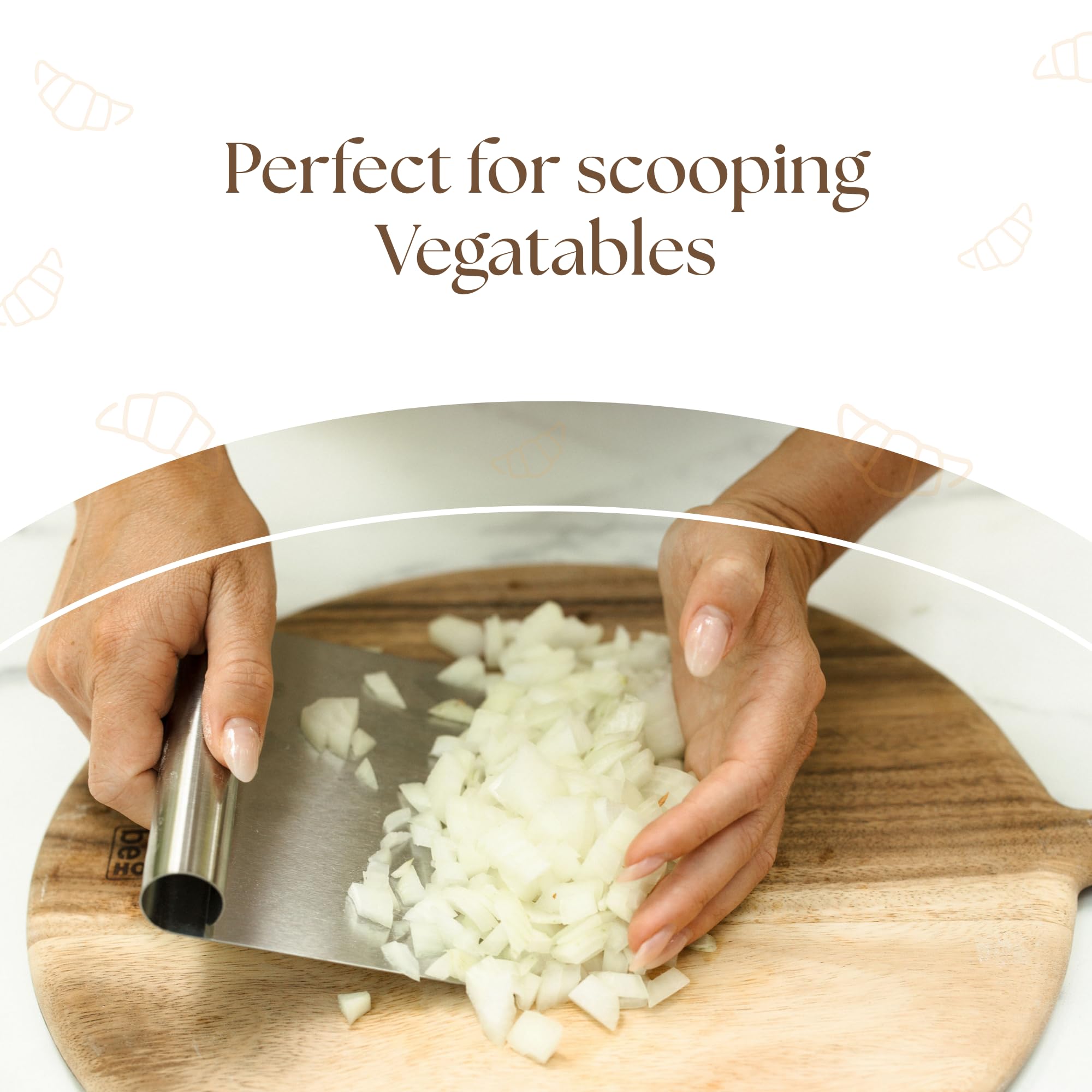 Heirloom kitchen scraper tool for dough surfaces