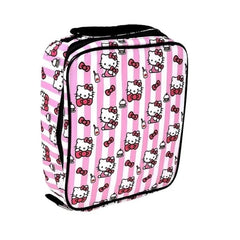 Durable zipper closure on Hello Kitty Milk Bows and Cupcakes Lunch Bag