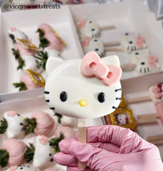 Hello Kitty Cakesicle Mold pink silicone rectangular prism by It Was All A Dream Shop