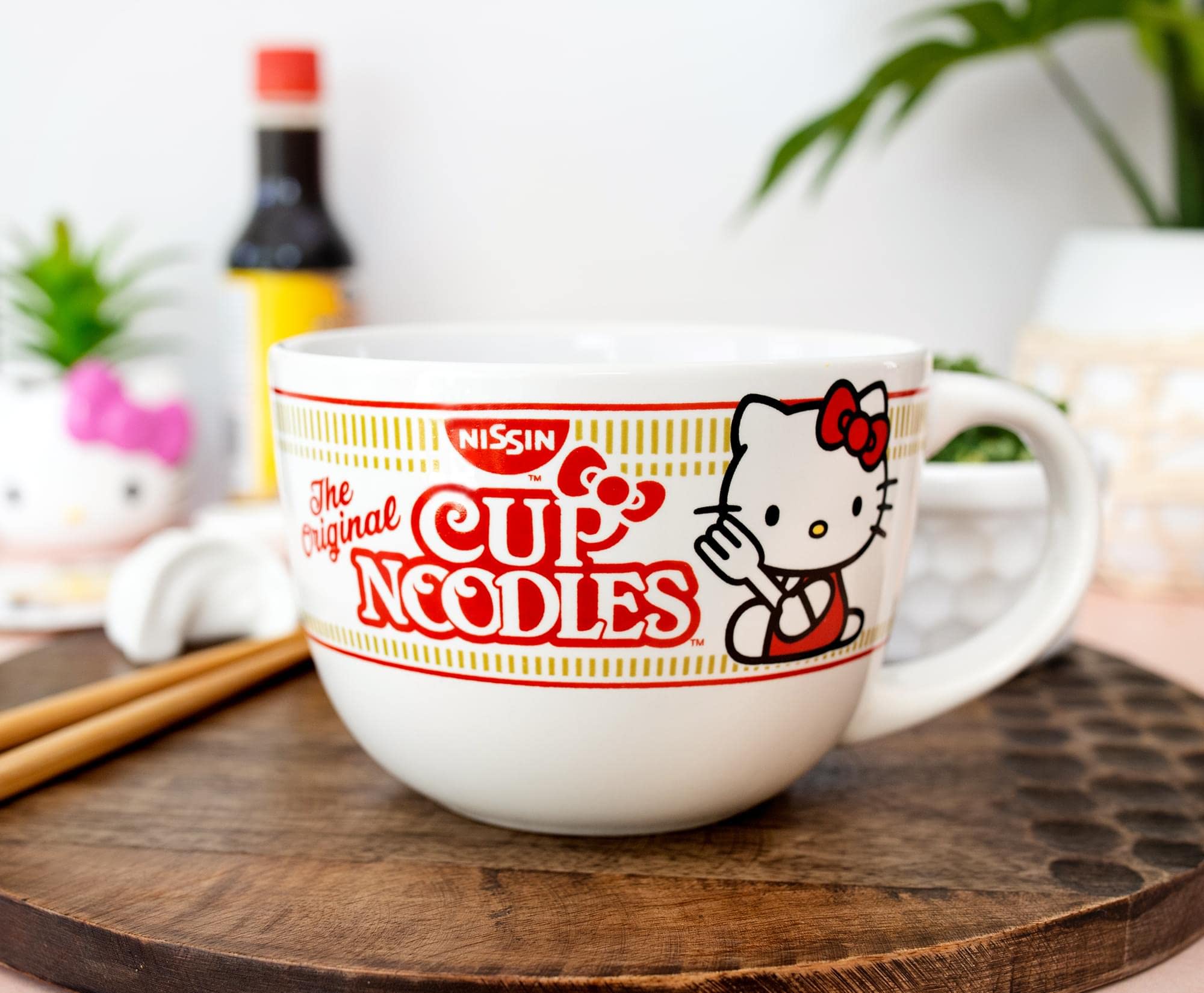 Cup noodles mug 24oz ceramic hello kitty print