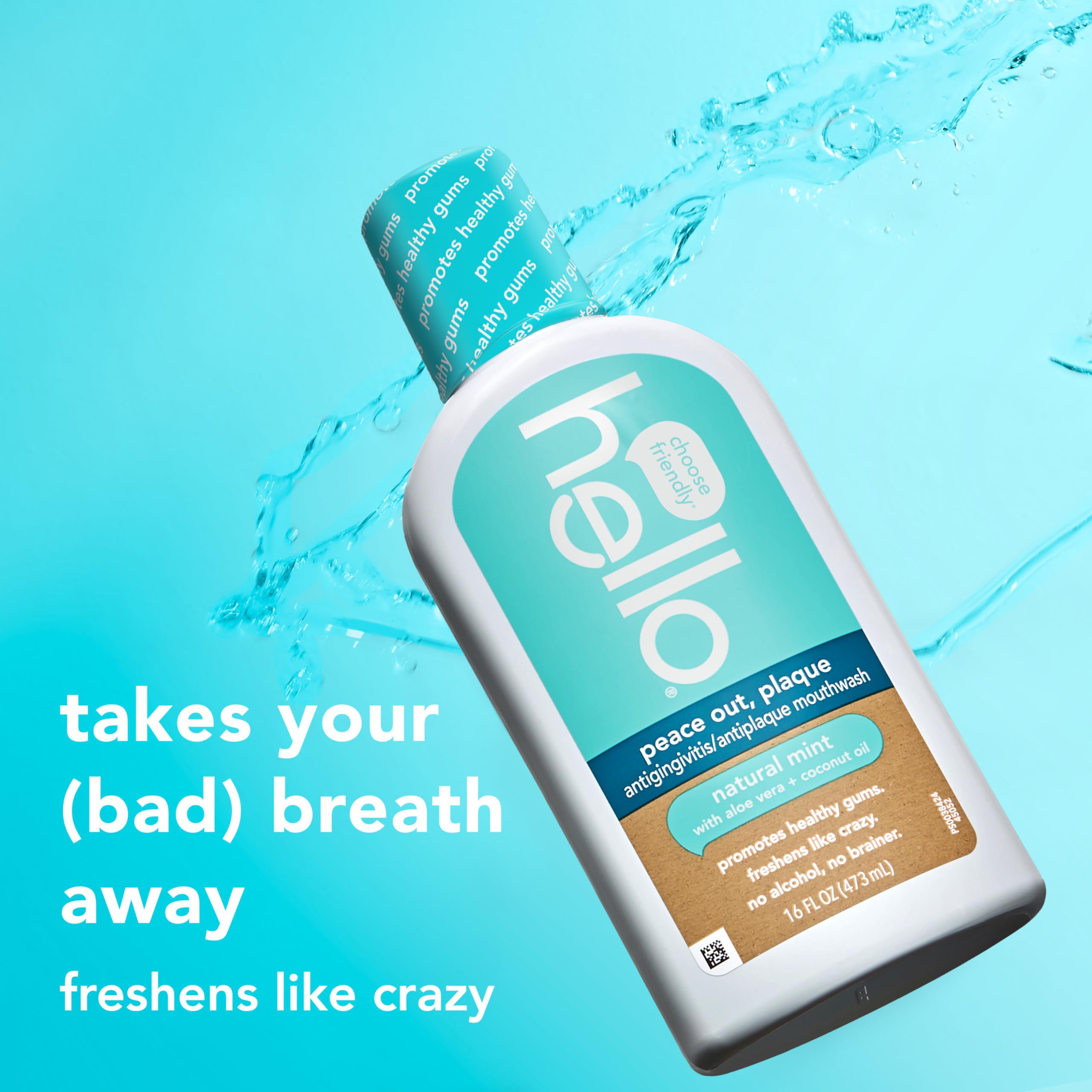 Fluoride free alcohol free mouthwash bottle