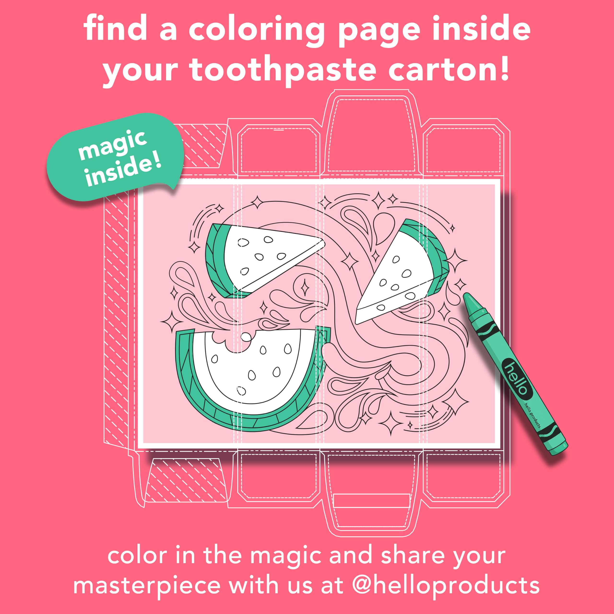 Not tested on animals hello Fresh Watermelon toothpaste