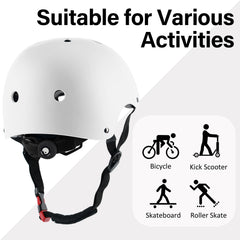 Large youth helmet with adjustable chin strap