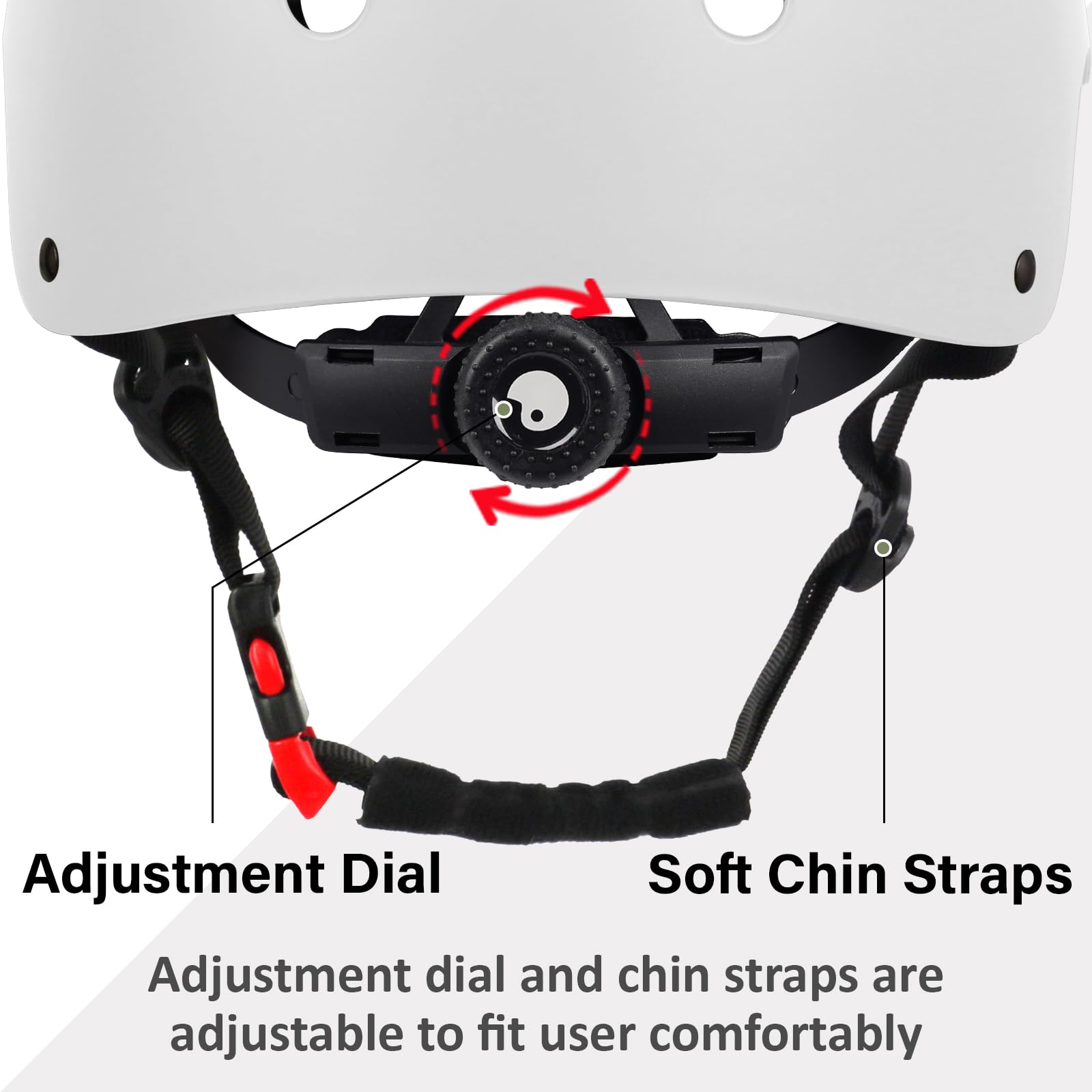 Medium youth helmet with dial adjustment