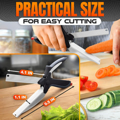 Helvetios 2 in 1 kitchen scissors with built in cutting board