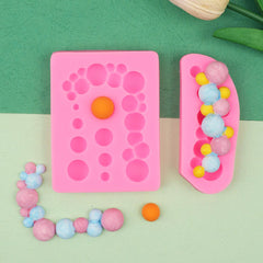 Flexible silicone fondant mold non stick bottom release