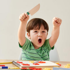Safe blunt wooden knives for kids Hemoton set