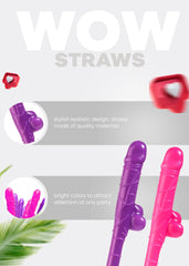 Hen night decor with novelty drinking straw set