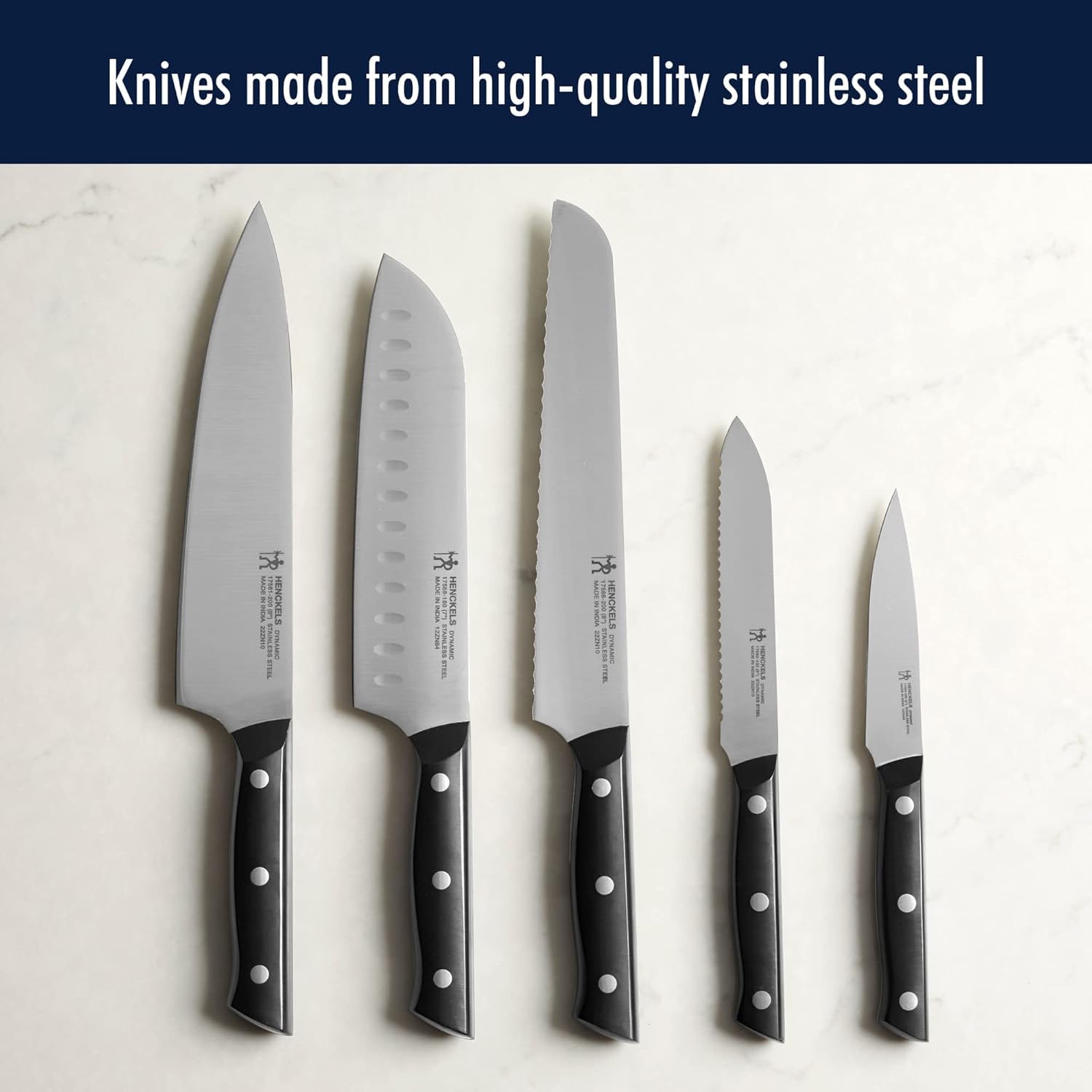 Henckels Dynamic triple rivet handles