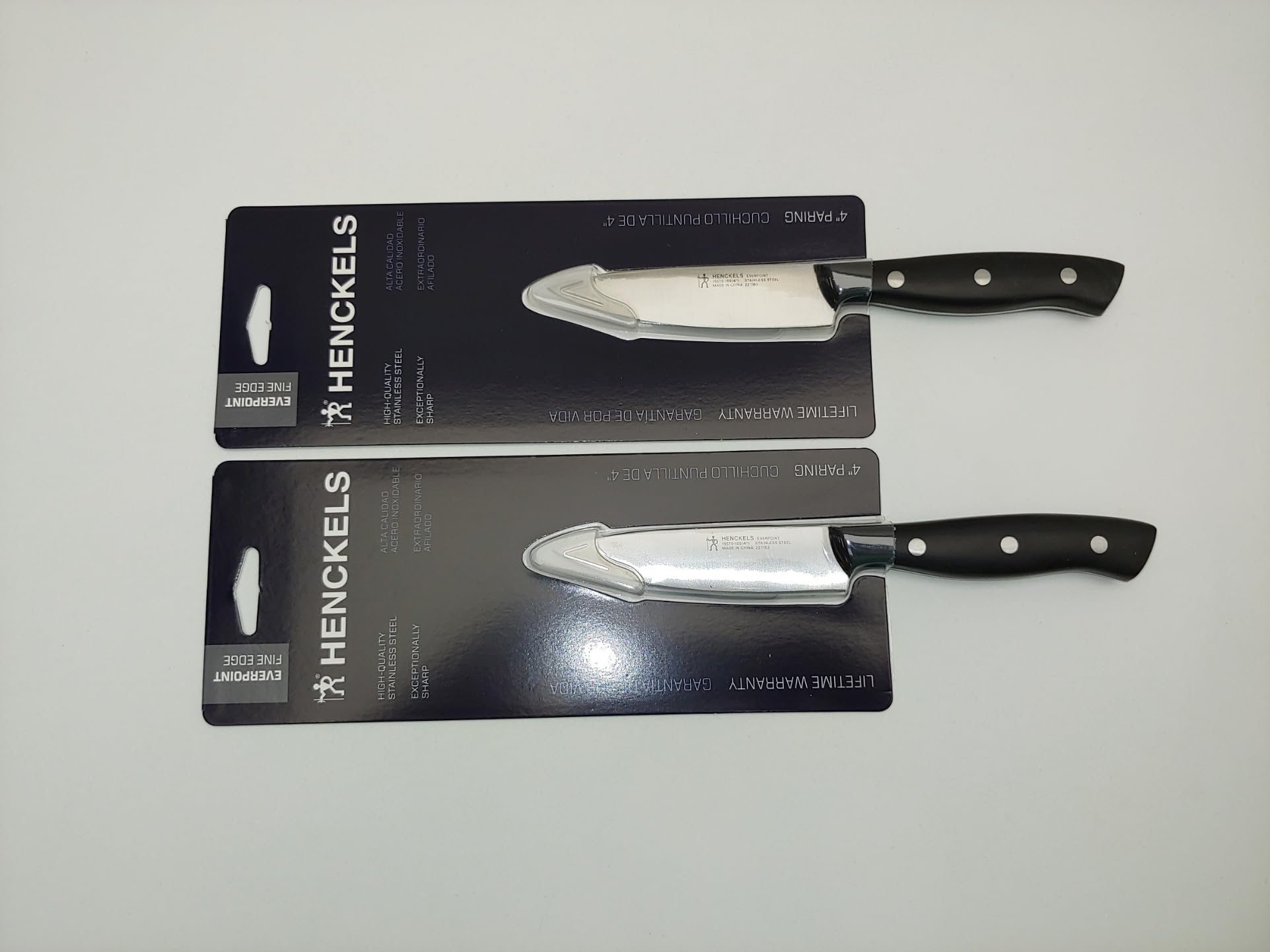 Everpoint Fine Edge paring knife blade close up stainless steel