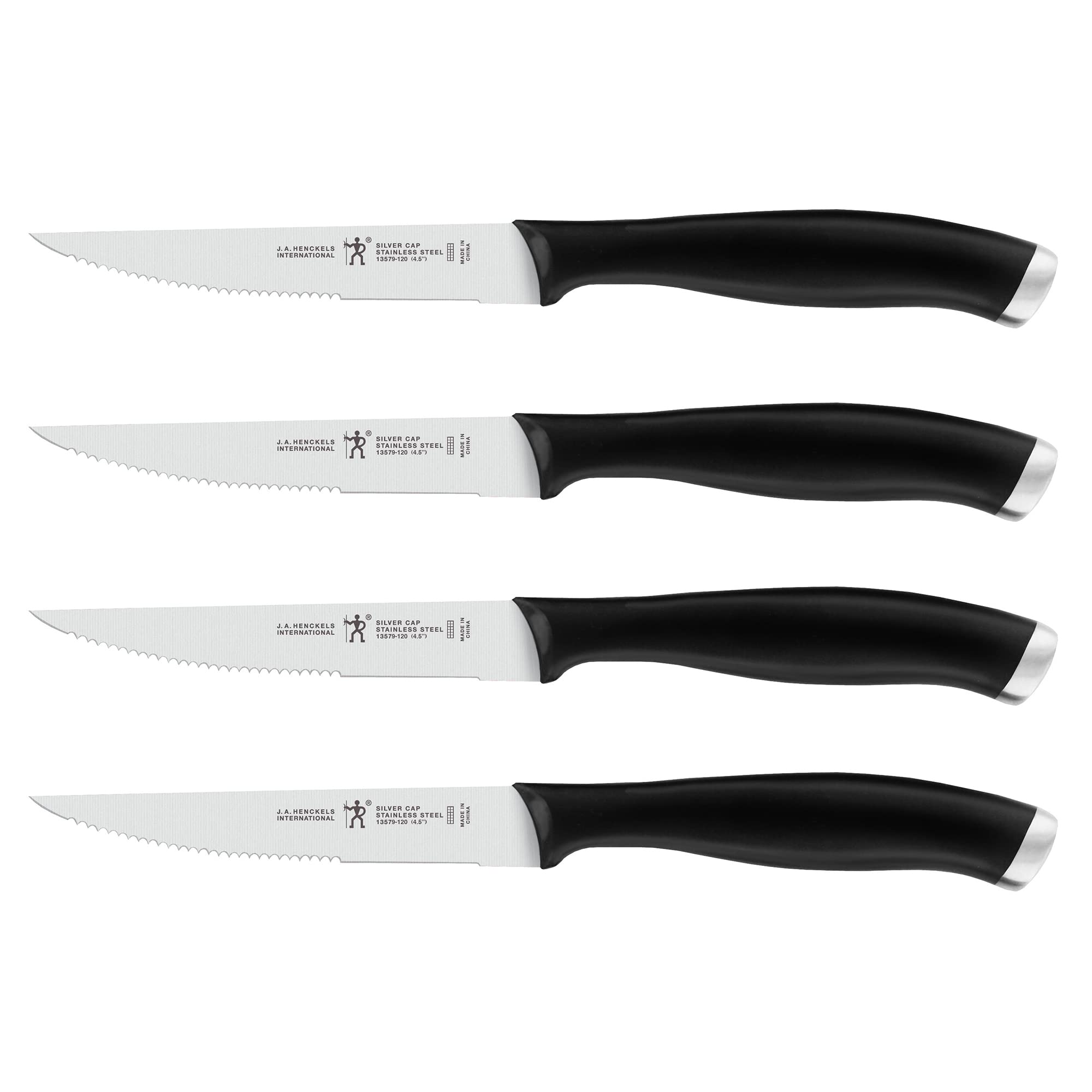 HENCKELS Silvercap 4pc steak knife set stainless steel blades