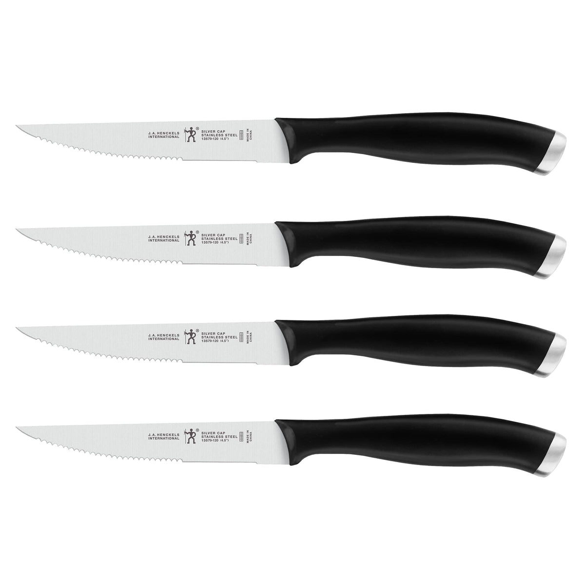 HENCKELS Silvercap 4pc steak knife set stainless steel blades