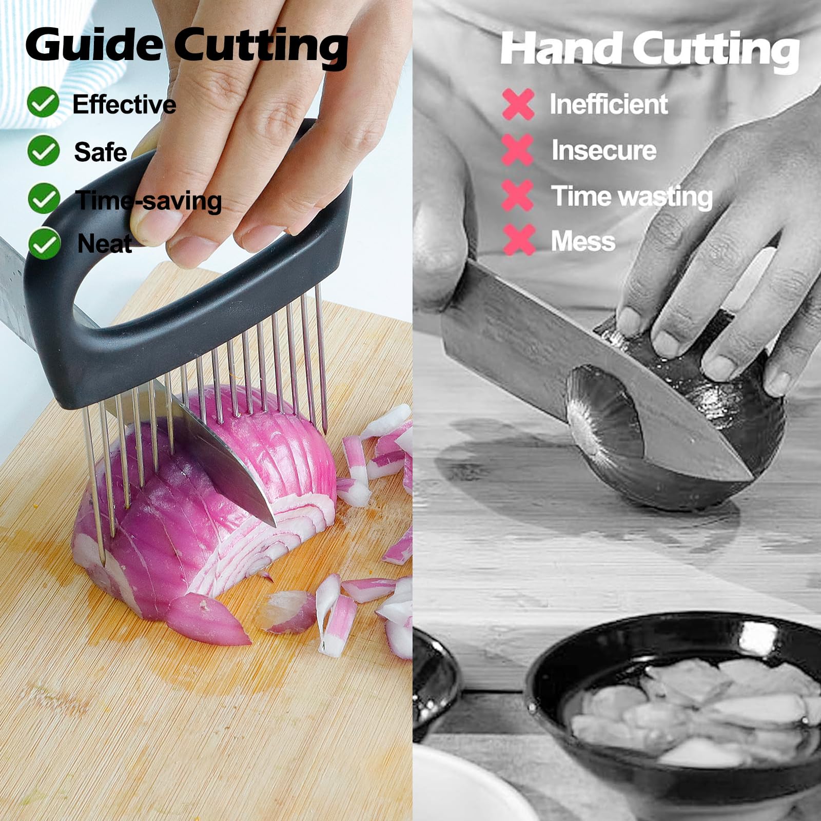 Hendiy meat tenderizer and food slicing guide concept