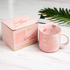 Hendson mom gifts for women mug with inner lip gold heart design