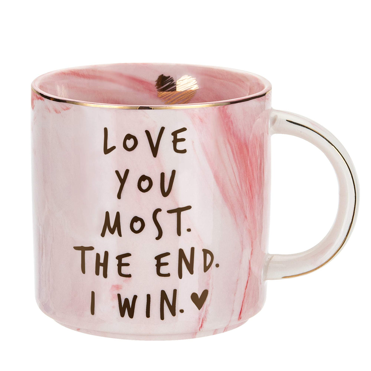 Hendson Pink Marble Mug 11.5oz front view