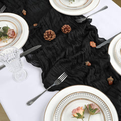 Heneger black table runner 23x120 inch