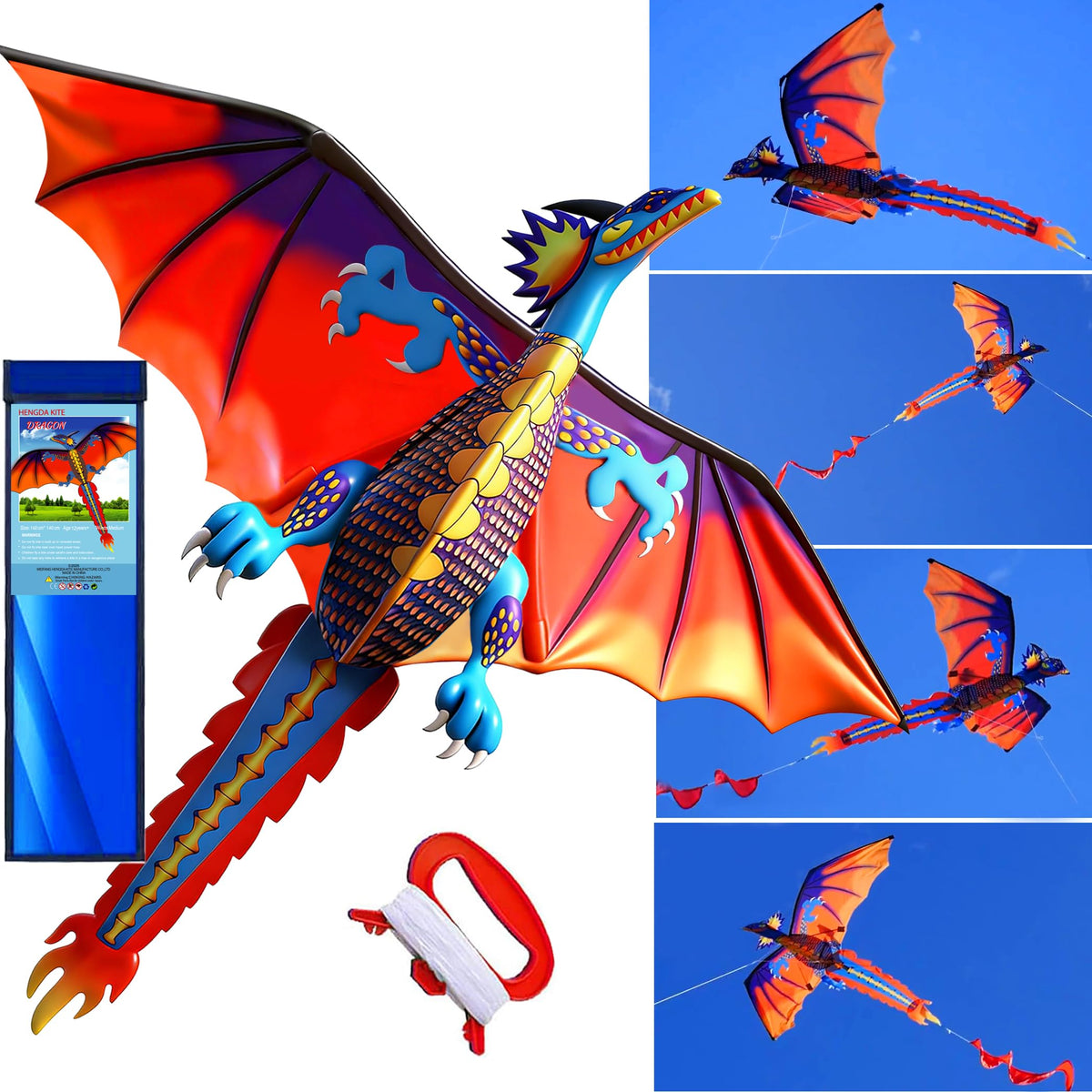 HENGDA KITE dragon kite 63inch with single line