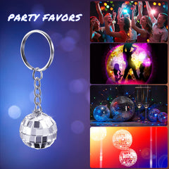 Retro vibe disco ball keychain inspired by 70s 80s 90s