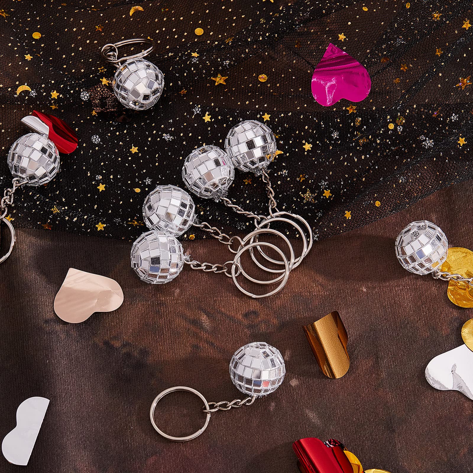 Portable lightweight disco ball decorations for parties