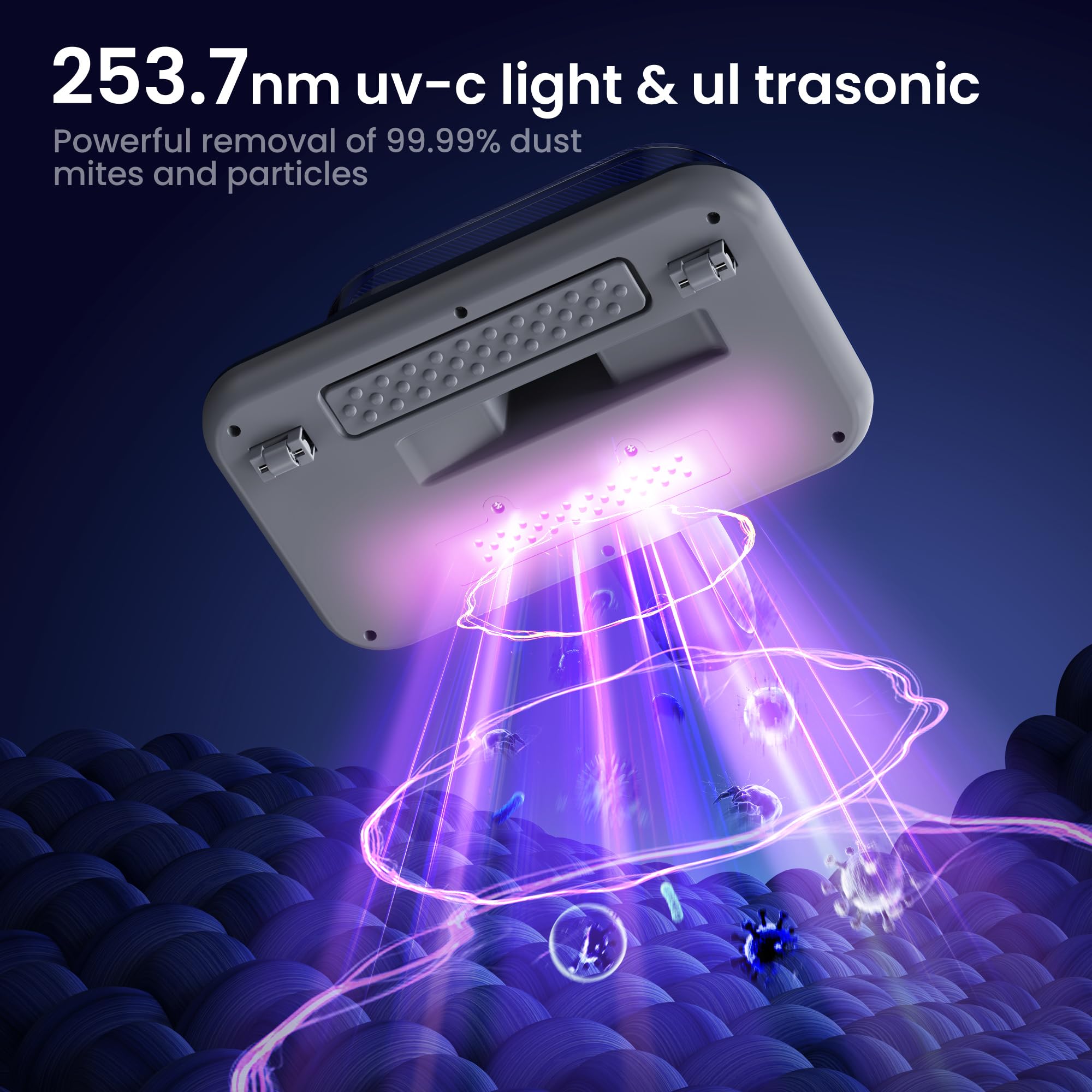 HEPA cup filtration system on mattress cleaner