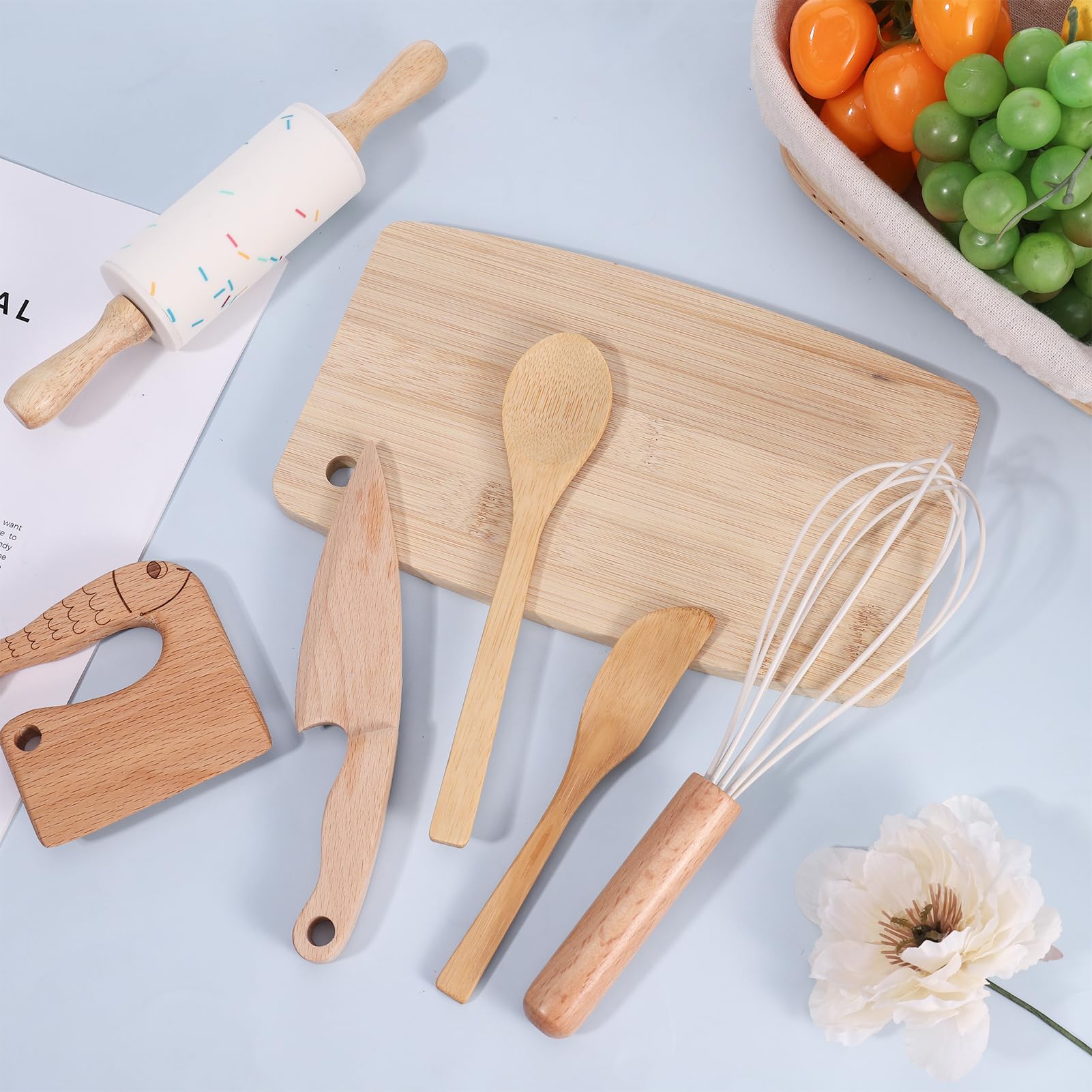HEQU rolling pin for kids cooking play