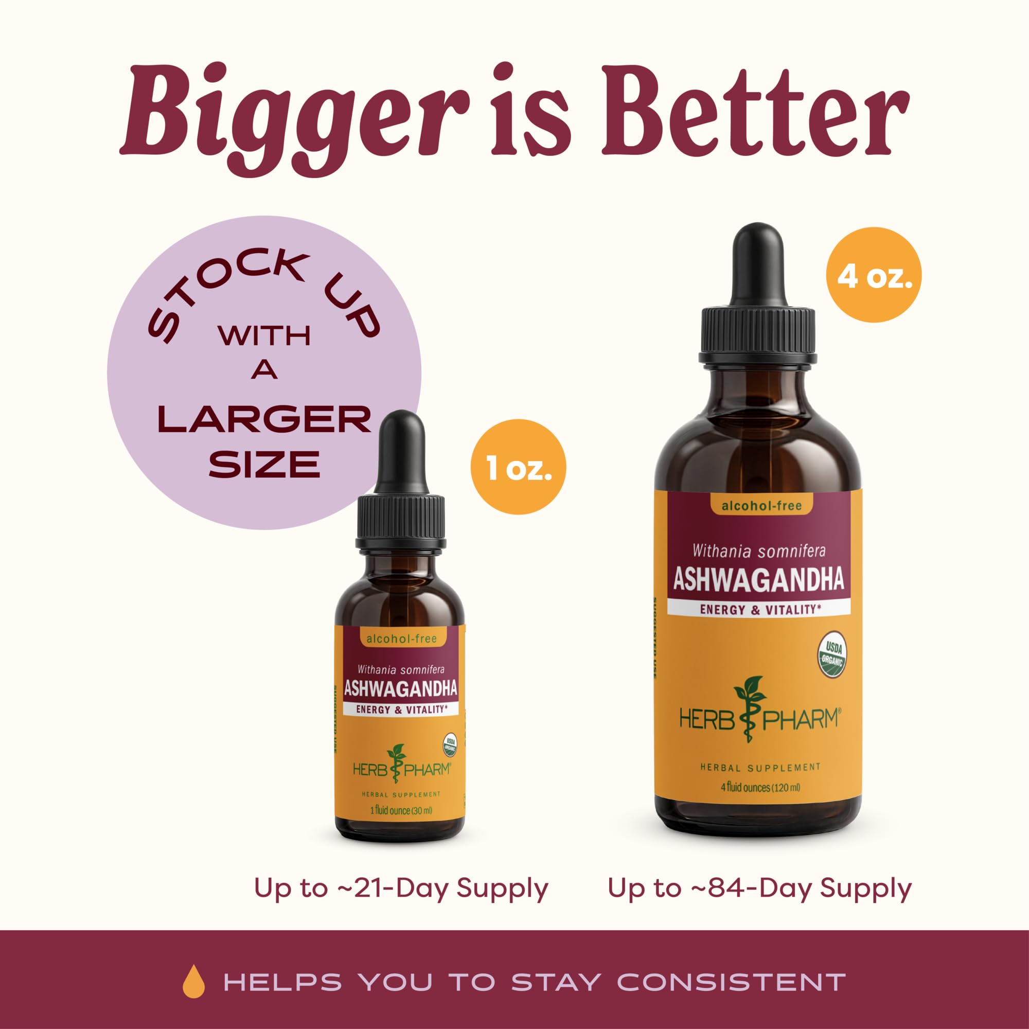USDA Organic Ashwagandha liquid extract bottle