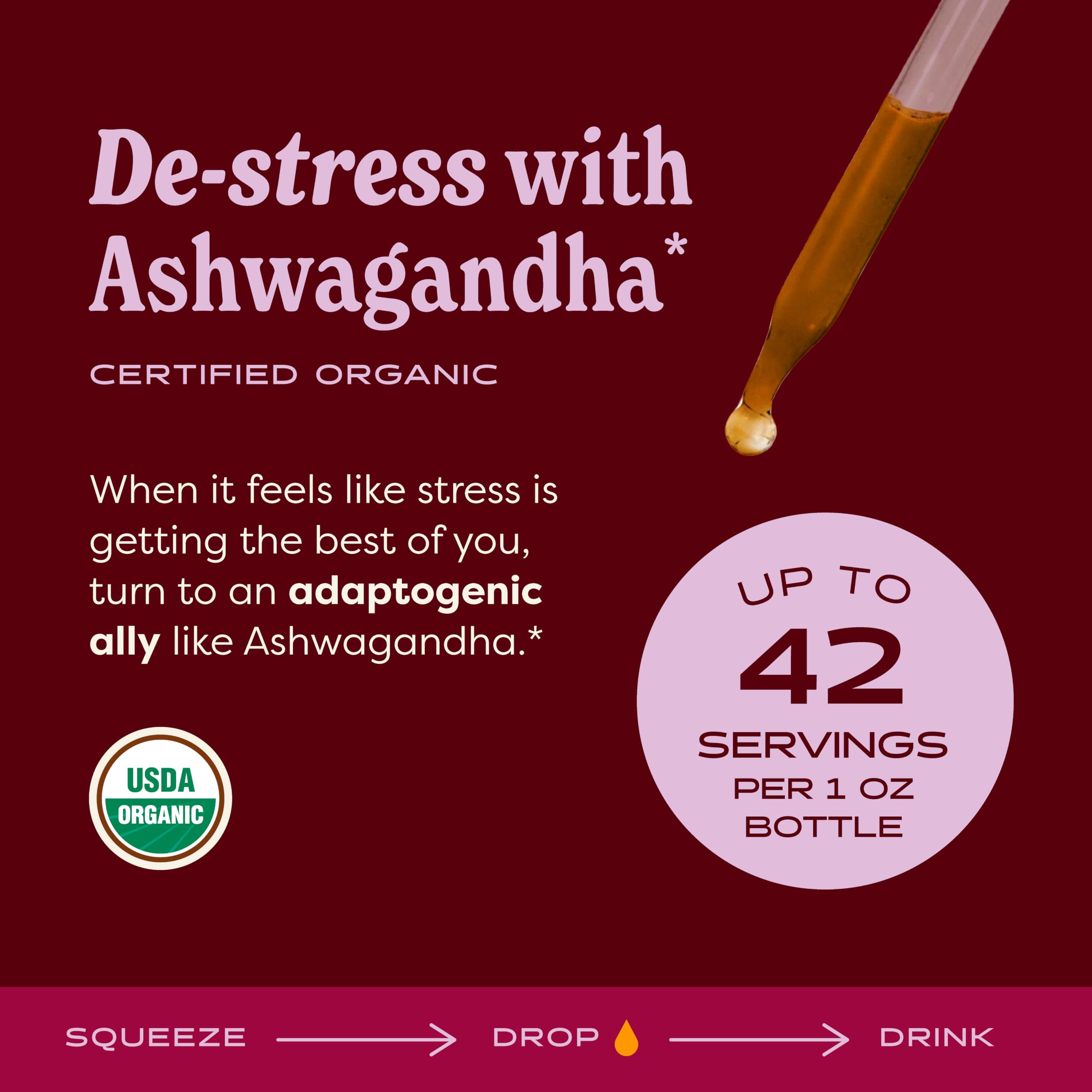 Alcohol-Free Ashwagandha glycerite liquid extract bottle